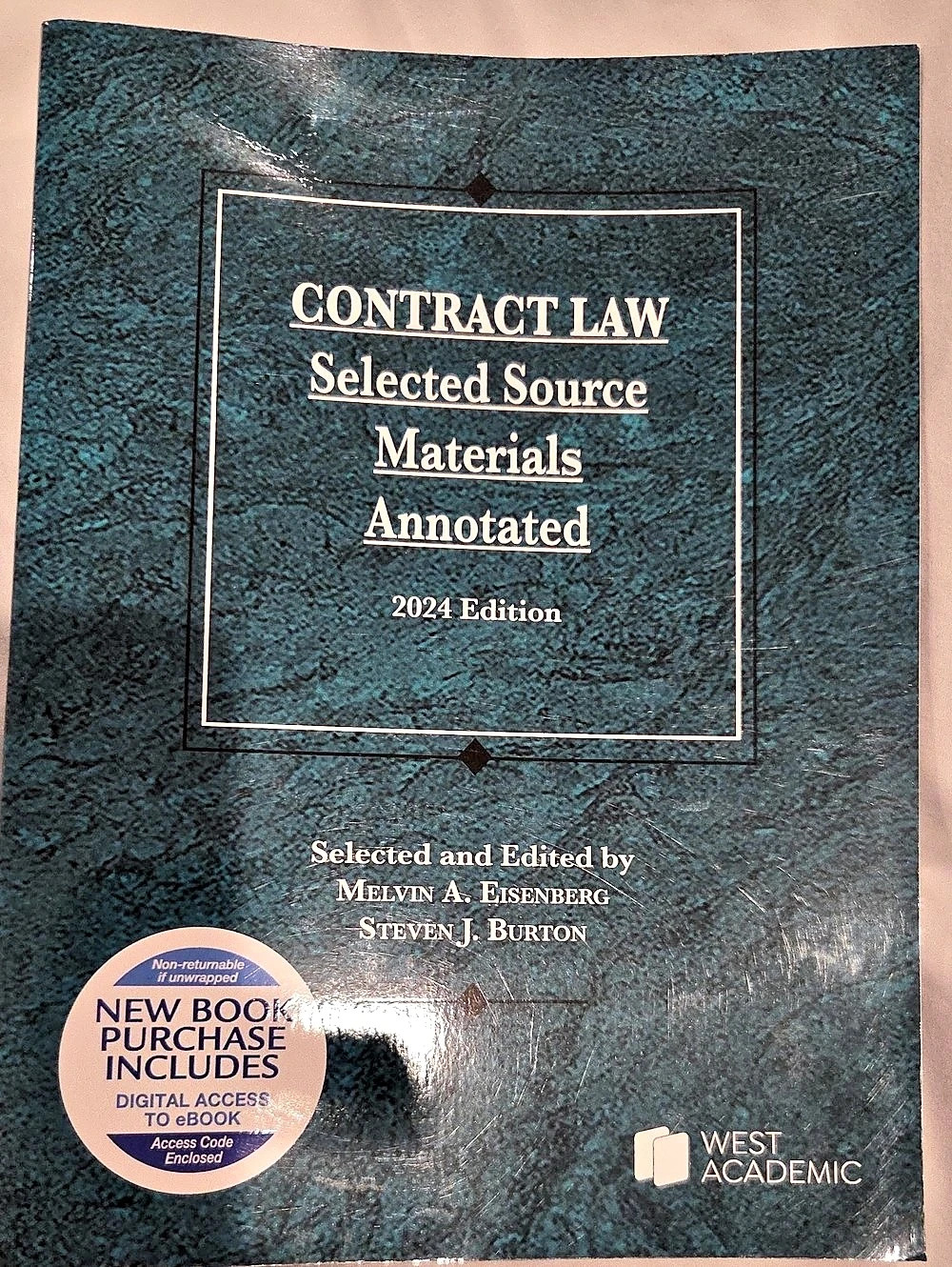 West Academic Contract Law: Selected Source Materials Annotated, 2024 Edition